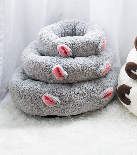 Lit pour chat en laine d'agneau WarmyWool™ - Mi - a - ou