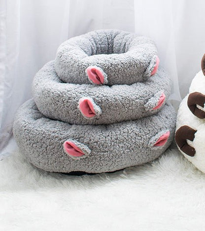 Lit pour chat en laine d'agneau WarmyWool™ - Mi - a - ou