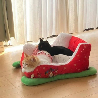 Lit pour chat Traineau du Pachat Noel™ - Mi - a - ou