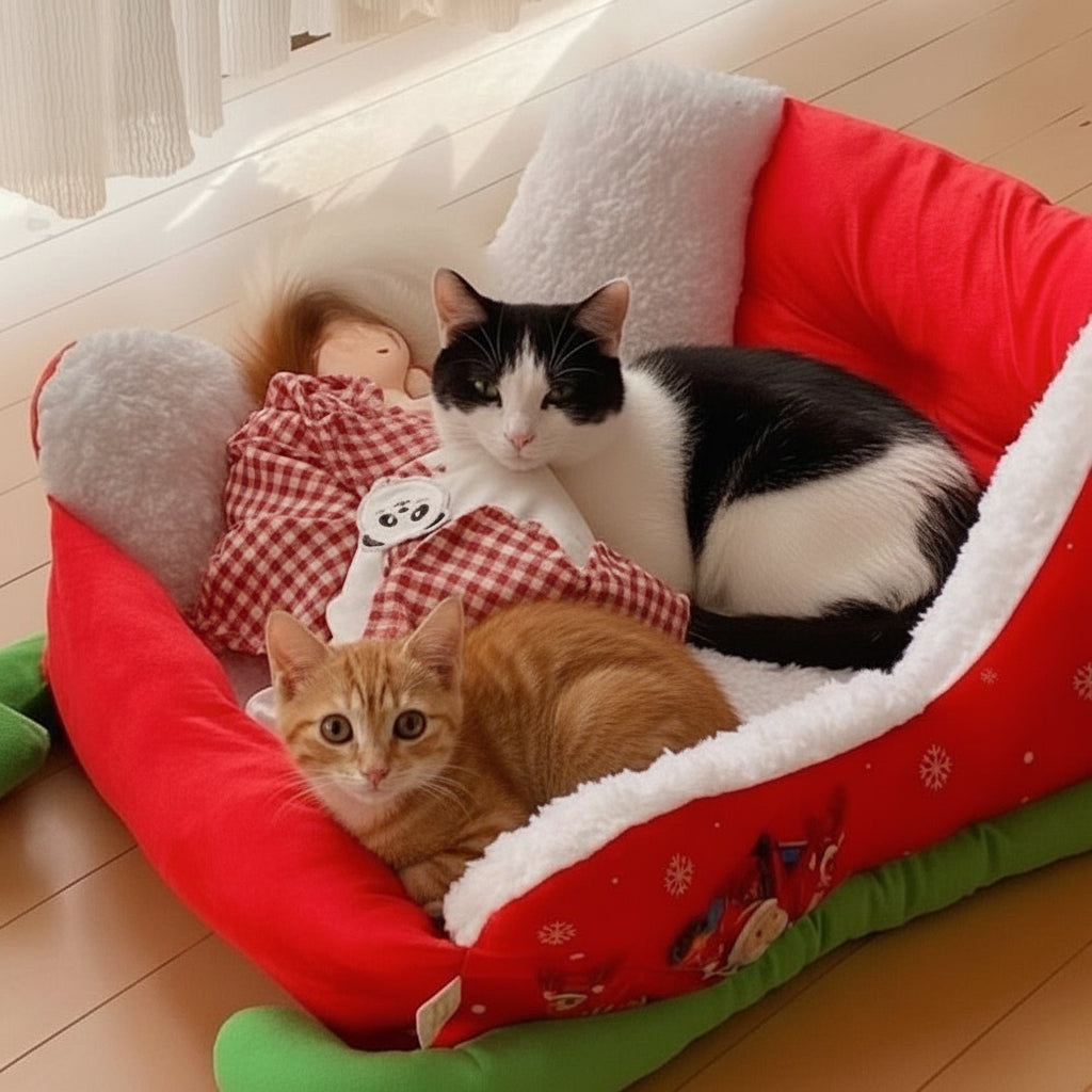 Lit pour chat Traineau du Pachat Noel™ - Mi - a - ou