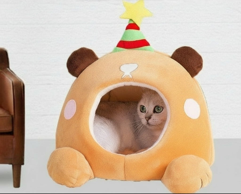 Maison pour chat Ourson - Festif™ - Mi - a - ou