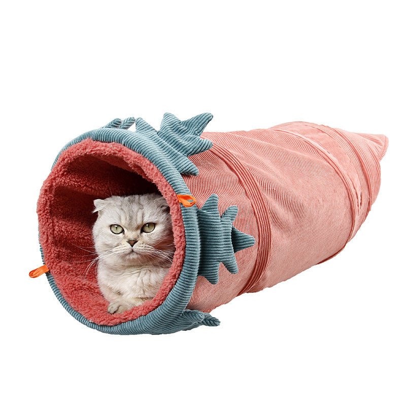 Tunnel pour chat en tissus Jardin - Caché - Mi - a - ou