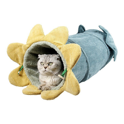 Tunnel pour chat en tissus Jardin - Caché - Mi - a - ou