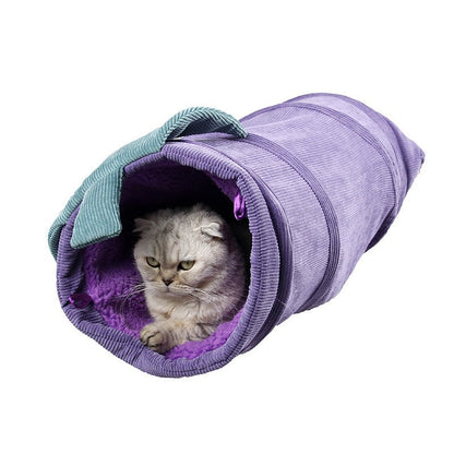 Tunnel pour chat en tissus Jardin - Caché - Mi - a - ou