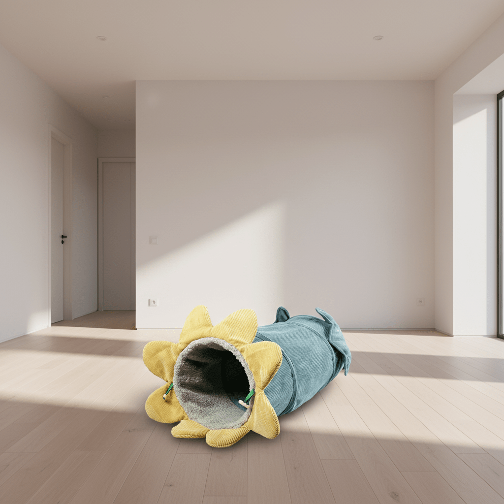 Tunnel pour chat en tissus Jardin - Caché™ - Mi - a - ou