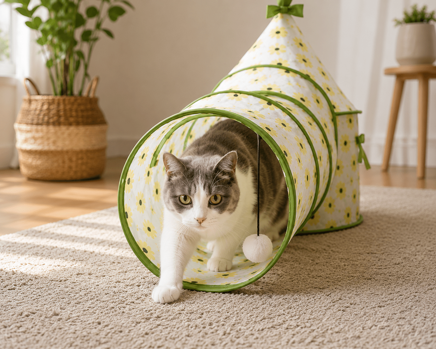 Tunnel pour chat et tente CastelloGat™ - Mi-a-ou