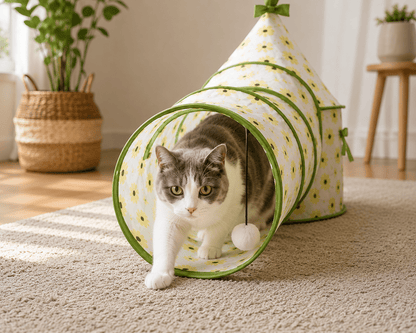 Tunnel pour chat et tente CastelloGat™ - Mi-a-ou